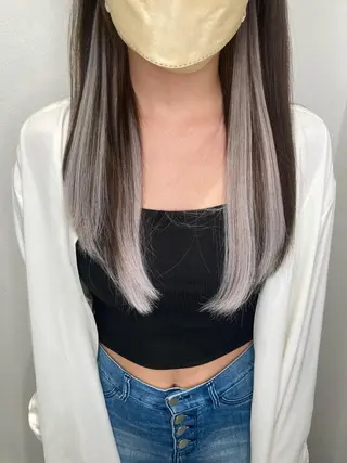 セミロング ENA💗NEXT /ハイトーンエクステのヘアスタイル