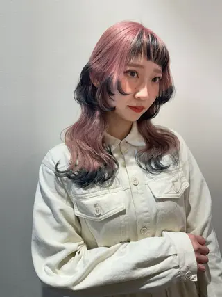 ロング カラー HANAME 原宿美容室のヘアスタイル