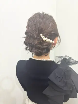 ミディアム ヘアアレンジ naitre 🌼SHIORI🌼のマツエク・マツパデザイン