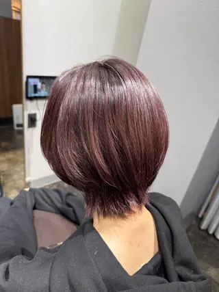 ショート カラー 透明感カラー/パーマ 🌀アオノのヘアスタイル