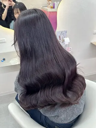 ロング カラー Rio🎀ブリーチ なし透明感♡顔周り♡のヘアスタイル