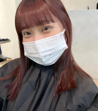 セミロング カラー 顔周りカット/透明感 カラー✂️MEIのヘアスタイル