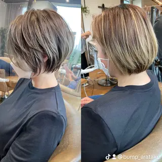 ショート カラー パーマ 大人ショート特化/ カットモデル/表参道のヘアスタイル