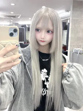 ロング カラー ハイトーンエクステ 🎩カズキ🎩のヘアスタイル