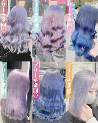 セミロング 🤍ムラ修正ブリーチ 🤍原宿/YUUのヘアスタイル