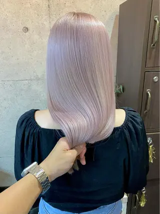 セミロング カラー ⭕️ダメージレス特化 髪質改善🥇丸山憲人のヘアスタイル