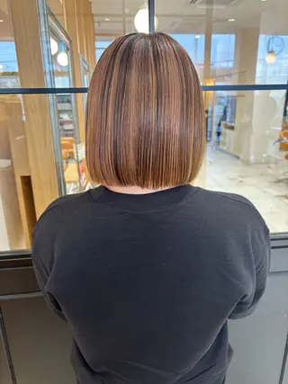 ミディアム カラー ラブーケ中川中島店 クラタチカコのヘアスタイル