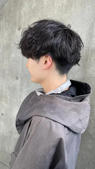 パーマ メンズ もりたみかこ 美容師お休み中のヘアスタイル