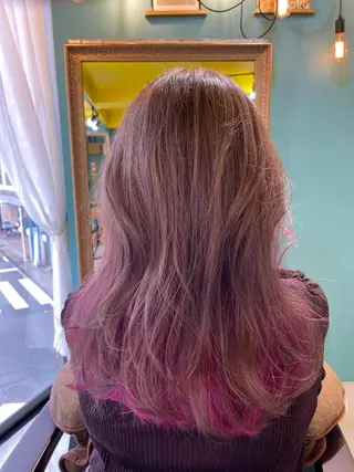 ロング カラー 末石 智のヘアスタイル