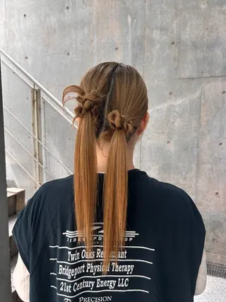 ロング ヘアアレンジ Hiyo 外国人風くせ毛パーマのヘアスタイル