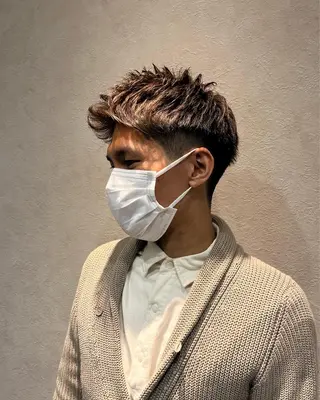 ショート カラー メンズ 北千住理容室バーバー 小堀悠作のヘアスタイル