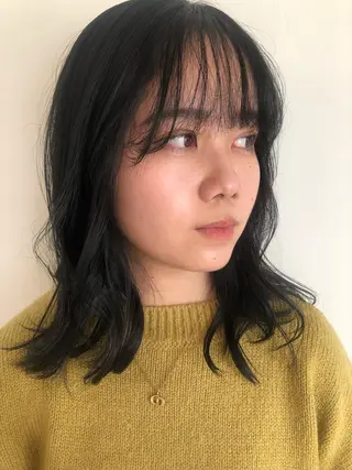 カラー ブリーチカラー🎀 韓国風/寺門美優のヘアスタイル