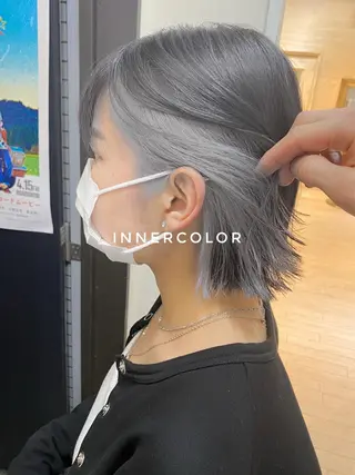 セミロング カラー ブリーチ koheiのヘアスタイル