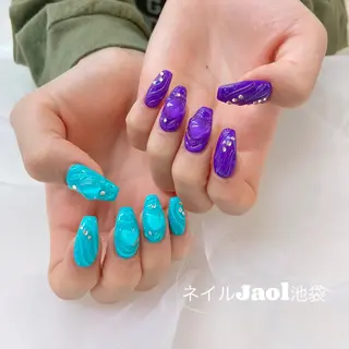 ロング ネイルJaol 池袋のネイルデザイン