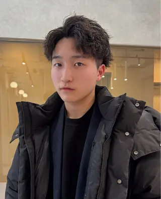 メンズ mahoメンズ/韓国 🦋センターパートのヘアスタイル