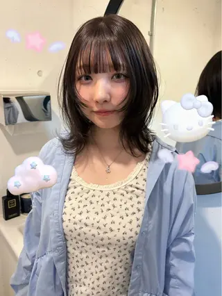 ミディアム カラー ⭐︎似合わせカラー /レイヤー✩momoのヘアスタイル