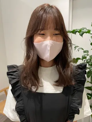 セミロング カラー ベージュ🤎透明感 カラー🤎anriのヘアスタイル