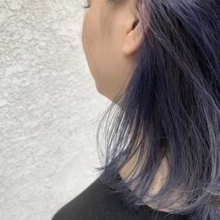 ミディアム カラー ニュアンスパーマ/ レイヤー/茶屋町のヘアスタイル