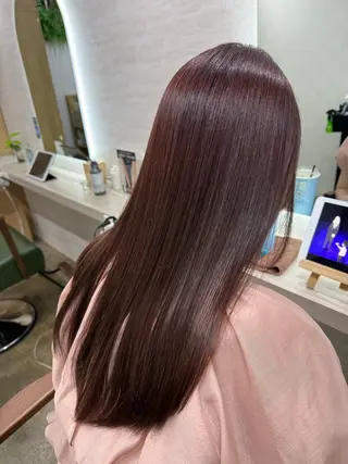ロング カラー 縮毛矯正/ /関内/あべももこのヘアスタイル