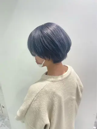 ショート 寒色＆ブリーチ特化 寒色MiOのヘアスタイル