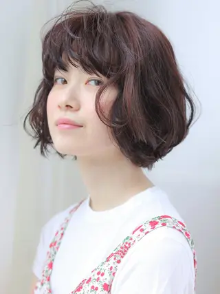 ショート カラー パーマ ヘアアレンジ 髪質改善/韓国風 レイヤー/田村祐樹のヘアスタイル