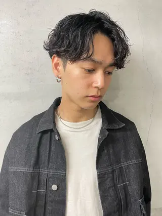 ショート カラー パーマ ヘアアレンジ メンズ 亀井隆汰/メンズ専門 パーマ特化美容師のヘアスタイル