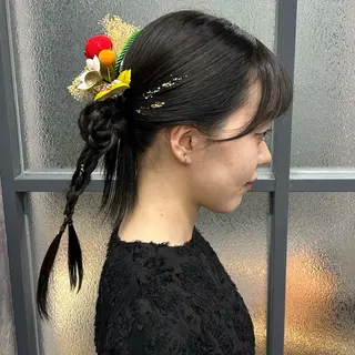 セミロング ヘアアレンジ SHANTi 飯塚 ヘアセット/髪質改善のヘアスタイル