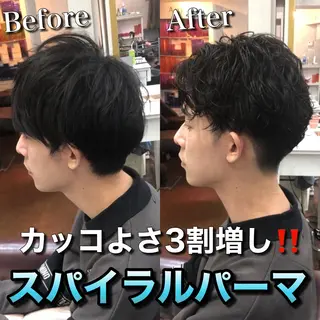 メンズ Soleria 田中慎一のヘアスタイル