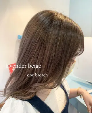 セミロング やざき ちかのヘアスタイル