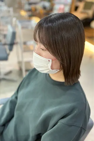 セミロング カラー 菊地 紗矢のヘアスタイル