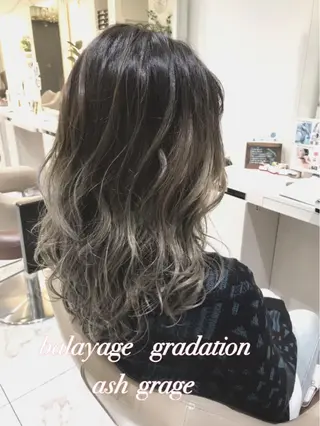 ミディアム カラー 山崎俊輔/髪質改善 /バレイヤージュのヘアスタイル