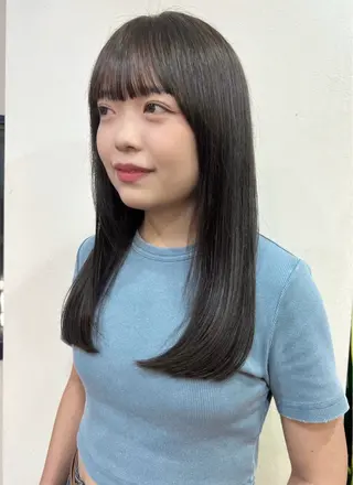 ロング 韓国ヘア 🎀華澄のヘアスタイル