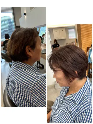 ショート カラー やまこし 美裕樹のヘアスタイル
