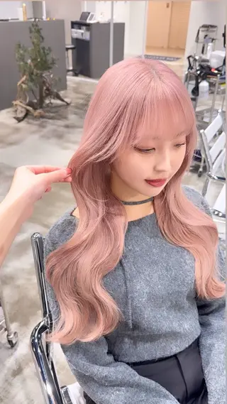 ロング カラー 縮毛矯正/モテカラー /ａｉｋｏ/原宿のヘアスタイル