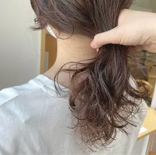 ミディアム パーマ FELICE of hair 田口千尋のヘアスタイル