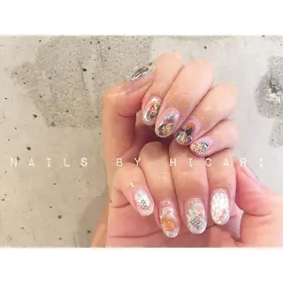 ショート カラー ネイル マツエク・マツパ illum hicariのネイルデザイン