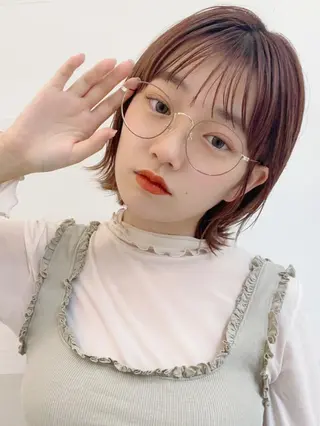 ショート カラー 🪭risa 暖色/レイヤー🪭のヘアスタイル