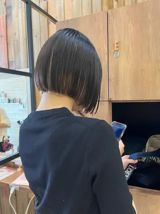 ショート 黒田瀬奈/ボブ まろやかベージュのヘアスタイル