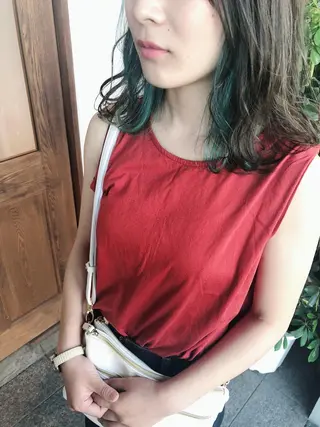 ミディアム カラー ヘアアレンジ ture by gladのヘアスタイル