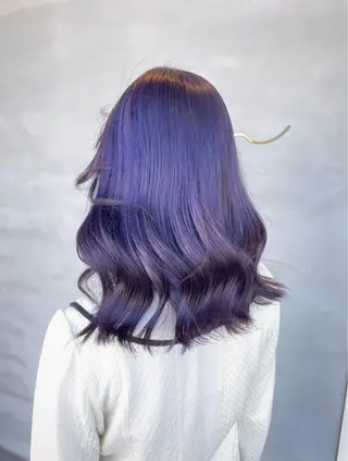 セミロング カラー tim hinaのヘアスタイル