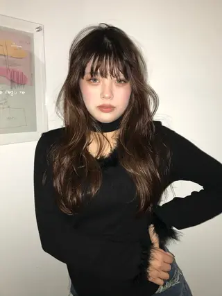 ロング shuri/yew/ カラーモデル/矢場町のヘアスタイル