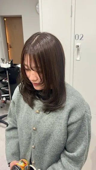 ミディアム カラー ヘアアレンジ ボブ /ニュアンス/ satomi🧸💖のヘアスタイル