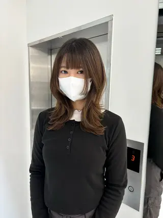 ミディアム 似合わせレイヤー/ 縮毛矯正🎀minaのヘアスタイル