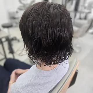 パーマ ミディアム 艶髪縮毛矯正×透明感 カラー◎mikuのヘアスタイル
