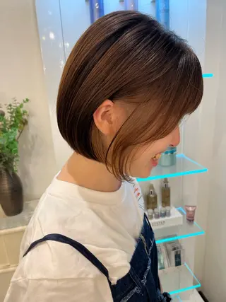 ショート カラー 赤み消しカラー 🩵かりんのヘアスタイル