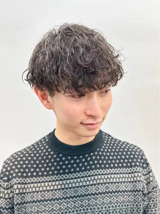 ショート パーマ メンズ メンズパーマ メンズ特化ryoのヘアスタイル