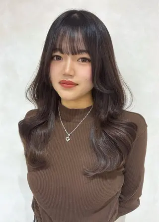 カラー 盛れる艶髪カラー Harusa🎀のヘアスタイル