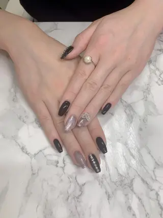 ネイル はな💎ネイル ワンホン、長さ出しのネイルデザイン