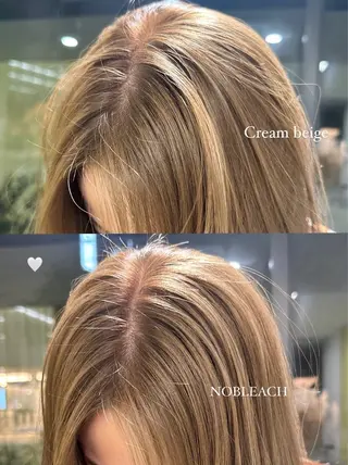 セミロング カラー ハイトーン/透け感 カラー🎀真香のヘアスタイル