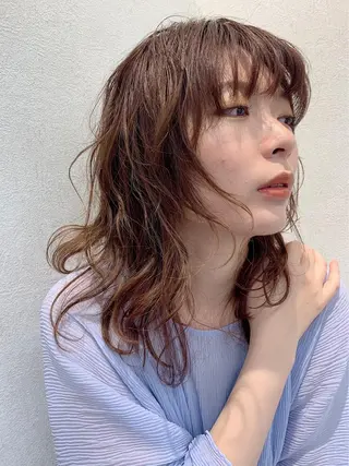 ロング メンズ縮毛矯正 ニュアンスパーマのヘアスタイル